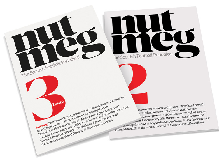 Selection of Nutmeg Magazine print editions