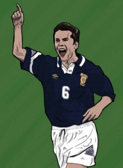 An illustration of Brian McClair at Euro 92.